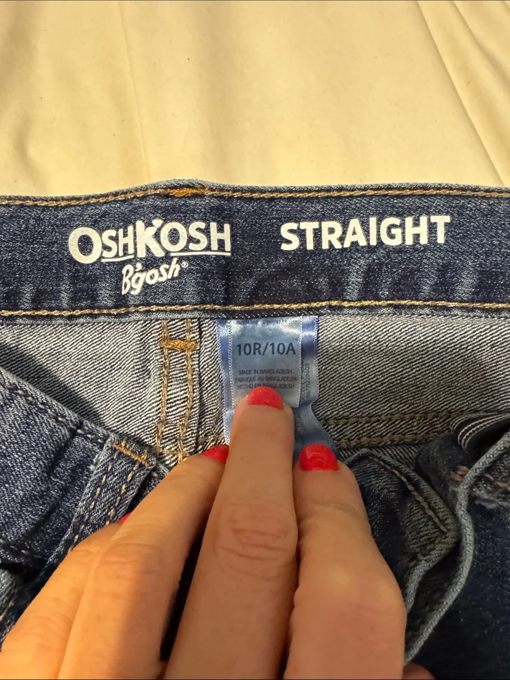 OshKosh B'gosh Boys Dark Blue Straight-Leg Jeans